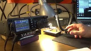 CW QSO Demo (QRP) KI5EGH 40M - Comet CHA-250HD HF End Fed Vertical Low Noise Floor