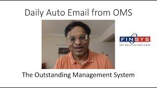 OMS - Auto Email of the Customer Payment Followup System - Outstanding Management System