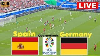 LIVE : GERMANY vs SPAIN I QUARTER FINAL I EURO 2024 I FULL MATCH STREAMING I eFOOTBALL PES 21 GAME