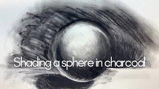 Shading a sphere in charcoal