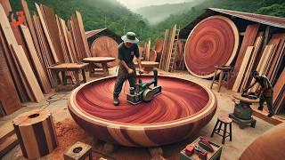 Production of High-Quality Giant Wooden Tables: Explore the Largest Wood Processing Factory