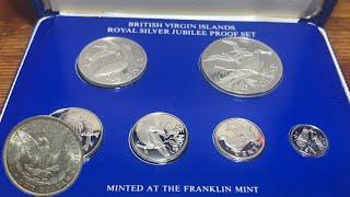 Royal Silver Jubilee Proof Set - British Virgin Islands - Sterling Silver Coins 1977