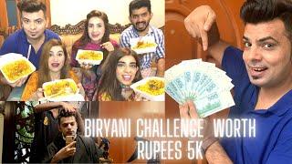 BIRYANI CHALLENGE WORTH RUPEES 5000 | 2 main tips for new youtubers | life of Sana & Hussain