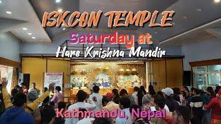 ISKCON Temple, Kathmandu, Nepal || Saturday at Hare Krishna Temple/ हरे कृष्ण धाम  || November 2022