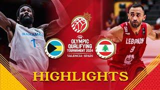 Bahamas  beat Lebanon and have chance to make Olympic history | Highlights | FIBA OQT 2024 Spain