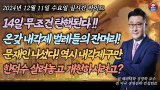 [2024년 12월 11일 수요일] 민중들이 다시 깨어났다! 김용현 자살시도! 윤석열 긴급체포 가능성! 문재인 나섰다! 역시나 내각제구만! 윤상현 김용민 김부겸 개헌타령! 야자타임