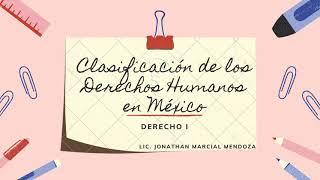 Clasificación de los Derechos Humanos | AprendeDerecho