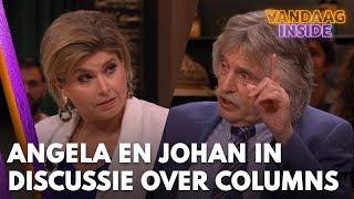 Discussie Angela de Jong en Johan over columns Angela in AD | VANDAAG INSIDE