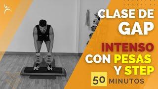 CLASE de GAP INTENSO con STEP y PESAS | ENTRENAMIENTO GAP con PESAS y STEP