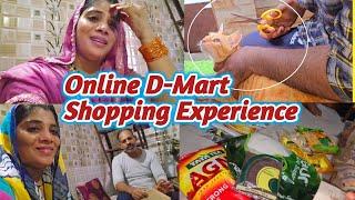 Online D-Mart Shopping  Experience  | Menu  Ka Face Change  Huwa  | #madinashaikh #dmart #vlog