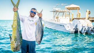 BOATING to the Bahamas Fishing for BIG Mahi Mahi & Yellowfin Tuna [Catch and Cook]