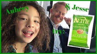 Jesse Tyler Ferguson & Aubrey Try Kettle Brand Jalapeño Potato Chips