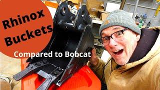 Rhinox vs Bobcat Excavator Bucket