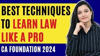 5 Proven Tips To Score 90+ In Law | CA Foundation 2024 | CA Foundation Online Classes | ICAI