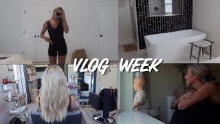 vlog week: I’m so excited for this!! dying my hair, big news + bathroom reno reveal