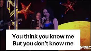 You don’t know me -Liz Gillies lyrics.  (Victorious)