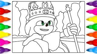 SONIC THE HEDGEHOG 3 King Of England Coloring Page