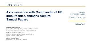 A conversation with Commander of US Indo-Pacific Command Admiral Samuel Paparo