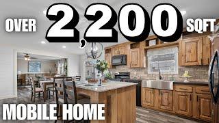 MACHO mobile home RIGHT HERE! This double wide has space everywhere! Prefab House Tour