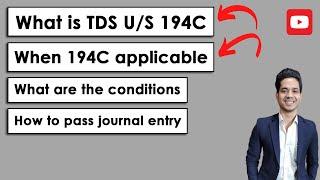 194C TDS|194C TDS hindi |tds on contractor| tds on contractor with example|TDS 194C details in hindi