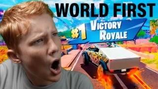 World First Fortnite Win With A Cybertruck In A Real Cybertruck