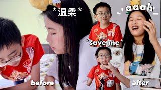 挑战当弟弟的妈妈 aka 老师一天 ‍ being my lil bro’s teacher *累死我了 ‍*