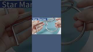 Boat Dock Ring Cleat, Marine Grade Stainless Steel T-bar O-Ring Cleat for Spring Lines