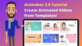 Animaker Tutorial (3.0) - How to create animated videos using templates?