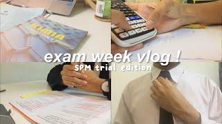 Exam Week Vlog  | SPM Trial | Aesthetic study vlog | Malaysia