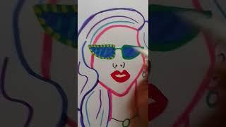 Pop art using magic markers