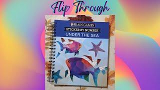 Under the Sea Sticker by Number by Brain Games Flip Through