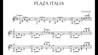 Máximo Diego Pujol - Plaza Italia for Guitar (Score video)