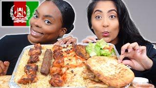 TRYING AFGHAN FOOD FOR THE FIRST TIME!!  | Afghanistan Food Mukbang!!