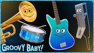 "Funk!" Extended – Baby Sensory Music Video – Colorful Animated Instruments Playing Zesty Music