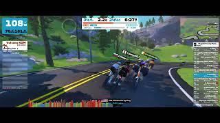 Zwift Zracing Punchy Power Stage 5 crazy finish