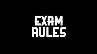 Exam Rules - Student Service Announcement