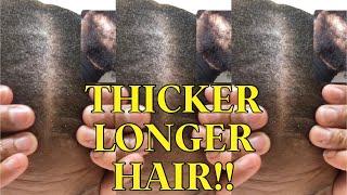 HOW TO GROW THICKER LONGER HAIR EASY!!