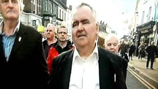 RTE NEWS  Keep  Columb Barracks Open   PUBLIC PROTEST  IN MULLINGAR 8/10/2011