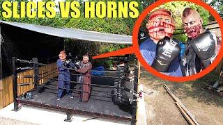 when you see Slices VS. Horns the Demon BOXING each other, RUN AWAY FAST! (Battle of the Demons)