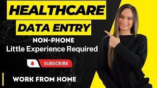 Healthcare DATA ENTRY (Non-Phone)  Work From Home Job 2022 | Little Experience Required | USA