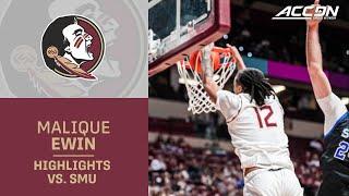 Florida State's Malique Ewin Highlights vs. SMU