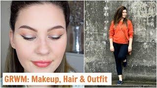 GRWM for Shopping - Makeup, Hair & Outfit