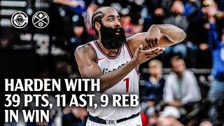 James Harden 39 PTS, 9 REB, 11 AST vs. Nuggets Highlights | LA Clippers