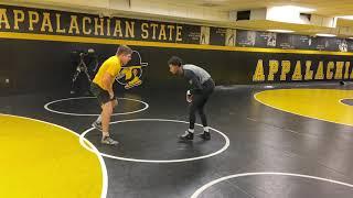 Jon Millner And Ian Miller Warm Up Drill At App State