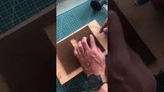 making leather vertical cardholder part 2 #leather #leathercardholder #leathercraft #leatherwork