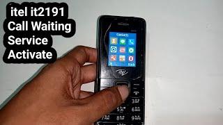 how to enable call waiting service itel it2191 phone