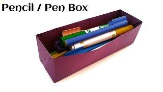 Useful Origami - Paper  Pencil  / Pen  Box  (Happy Children's Day)