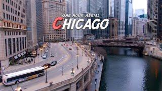 One Hour Relaxation - Aerial Chicago - 4K Drone Footage - Relaxation Piano