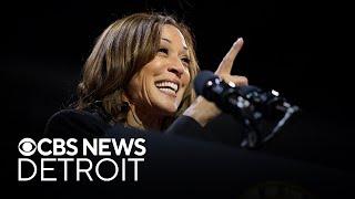 Kamala Harris in Detroit, set to speak with radio host Charlamagne tha God