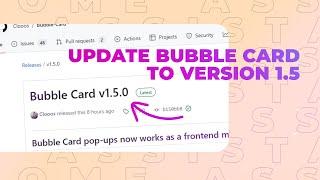 How to update Bubble Card to version 1.5